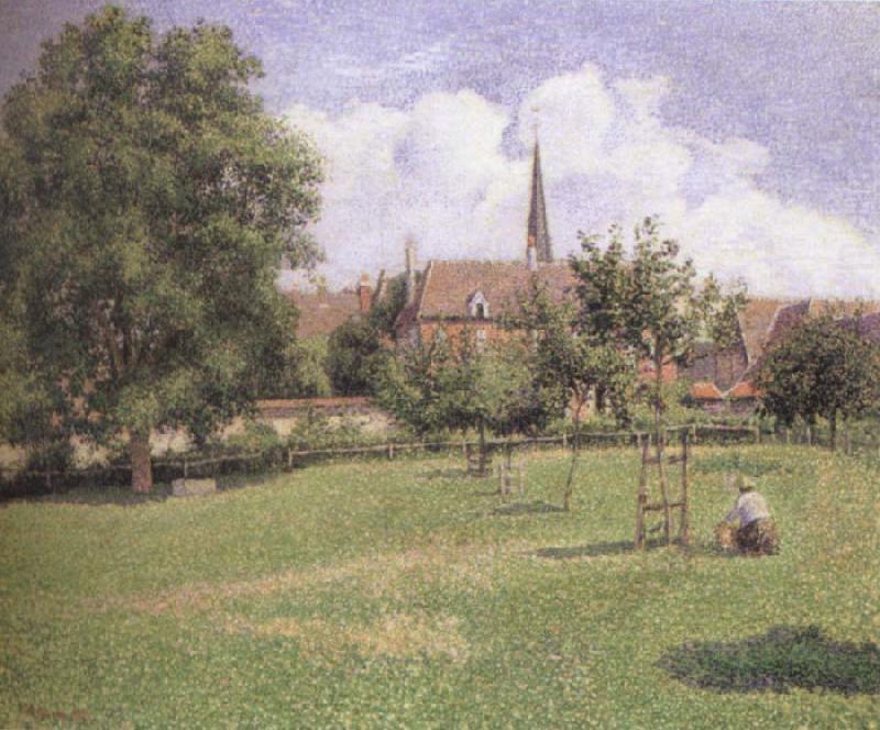 Camille Pissarro The House of the Deaf Woman and the Belfry at Eragny china oil painting image